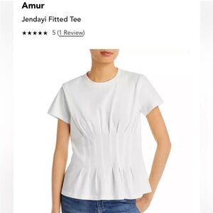 AMUR White Fitted Tee